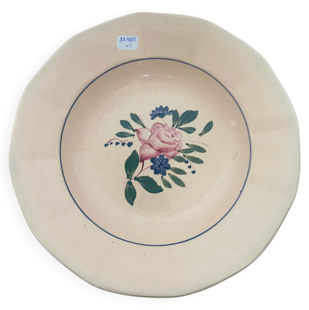 1 assiette creuse digoin sarreguemines 221288