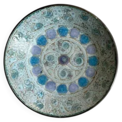 Assiette creuse en céramique émaillée, Danuta Le Hénaff