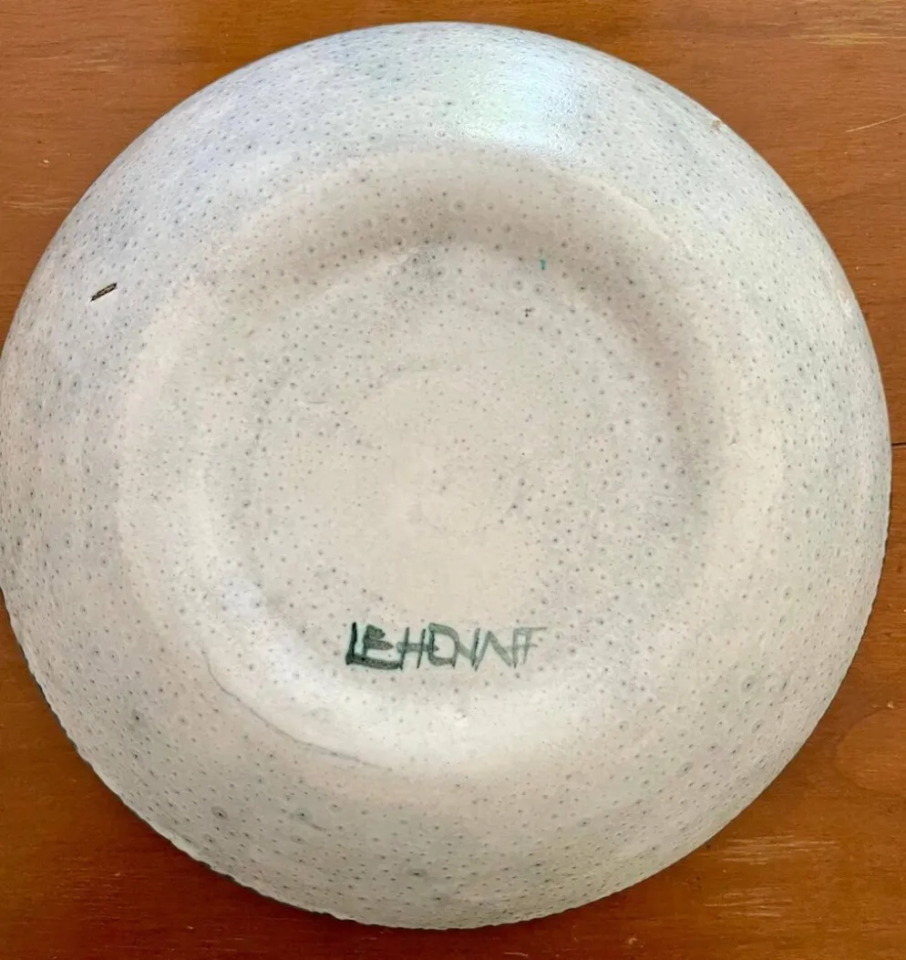 Assiette creuse en céramique émaillée, Danuta Le Hénaff
