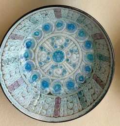 Assiette creuse en céramique émaillée, Danuta Le Hénaff