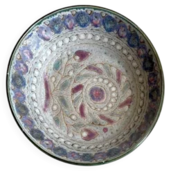 Assiette creuse en céramique émaillée, Danuta Le Hénaff