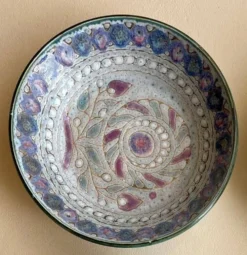 Assiette creuse en céramique émaillée, Danuta Le Hénaff