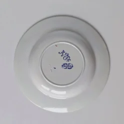 Assiette Creuse en Faïence - Décor "Style Rouen" - Marque JVB - Fin XIXe