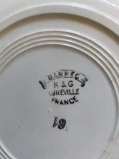 Assiette creuse Lunéville Bannec