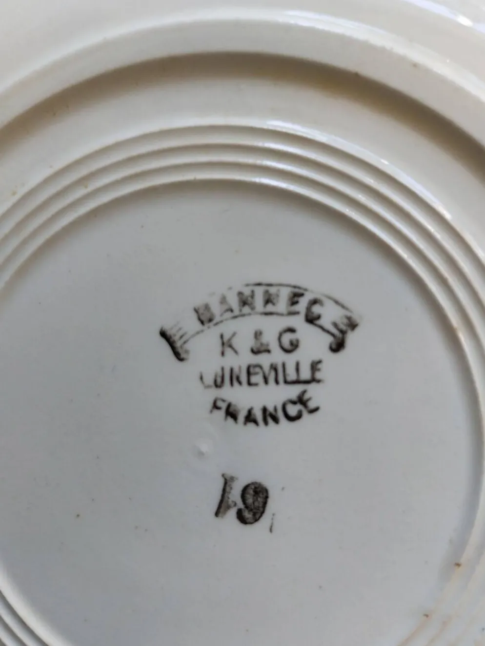 Assiette creuse Lunéville Bannec