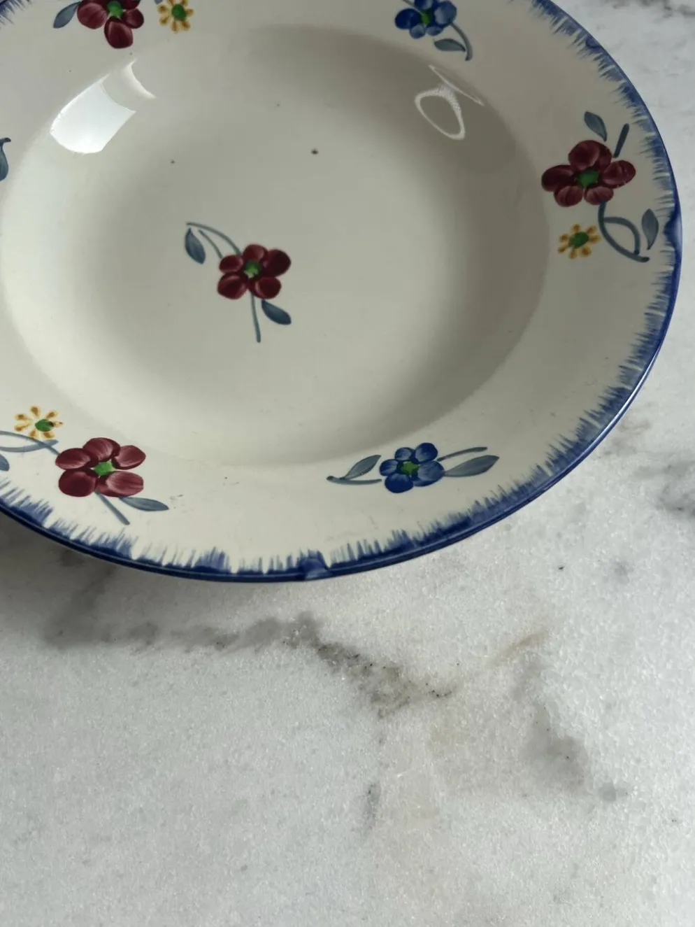 Assiette creuse Mary-Lou Digoin Sarreguemines peinte à la main