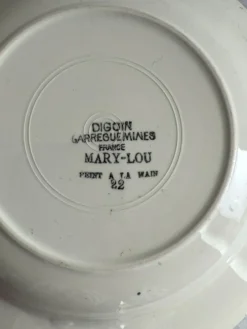 Assiette creuse Mary-Lou Digoin Sarreguemines peinte à la main
