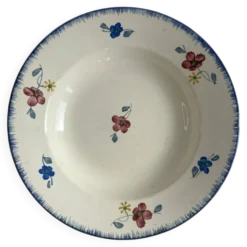 Assiette creuse Mary-Lou Digoin Sarreguemines peinte à la main
