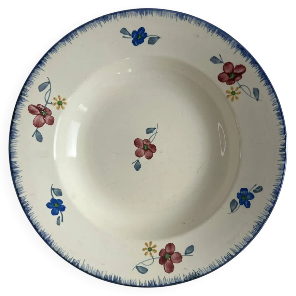 Assiette creuse Mary-Lou Digoin Sarreguemines peinte à la main