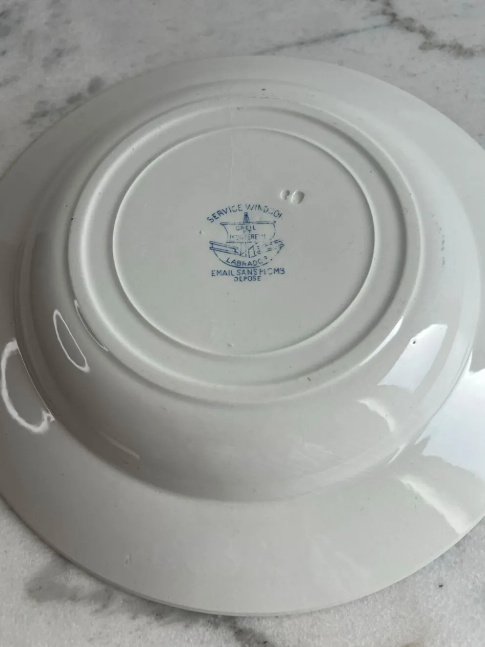Assiette creuse Service Windsor Creil et Montereau 24cm