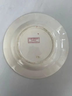 Assiette creuse terre de fer décor floral modèle Fontanges de Sarregue