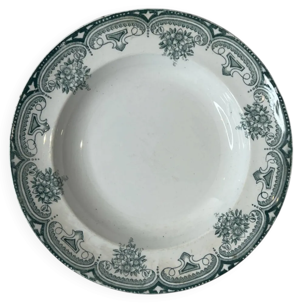 Assiette creuse terre de fer Narcisses Onnaing