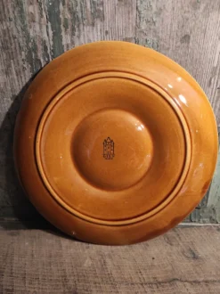 Assiette d’artichauts vintage Français en Majolica de Gien