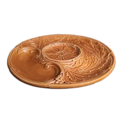 Assiette d’artichauts vintage Français en Majolica de Gien