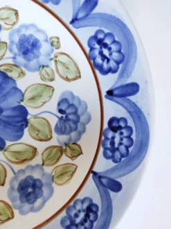 Assiette décorative fleurs peintes