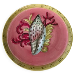 Assiette décorative Fragonard coquillage et corail