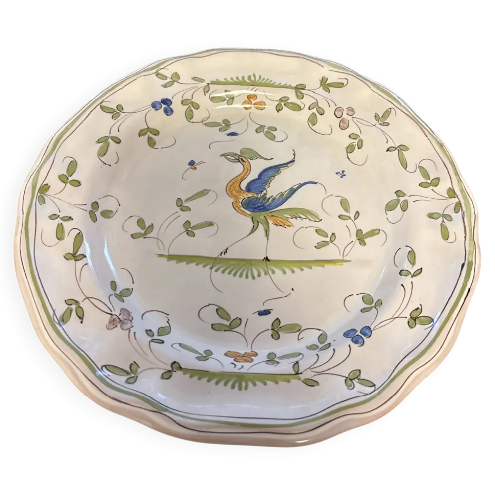 Assiette décor moustiers