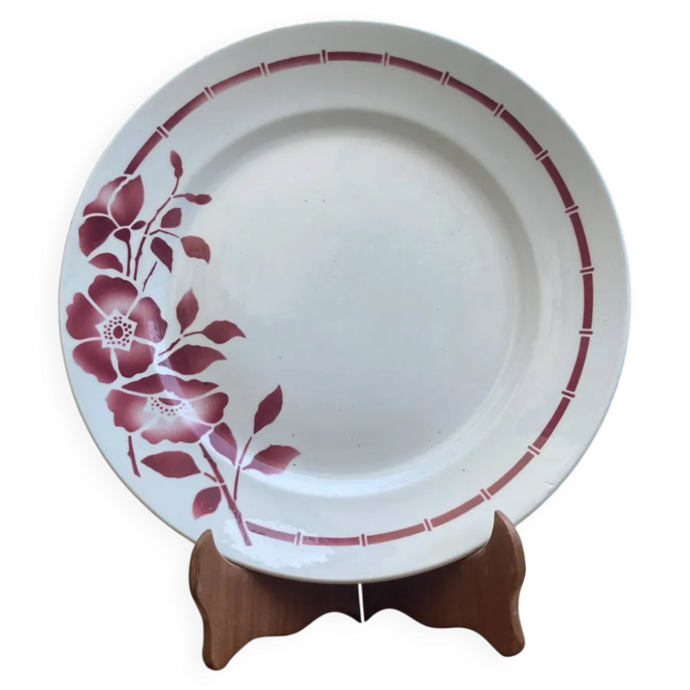 Assiette de service Ceranord faïencerie Saint Amand