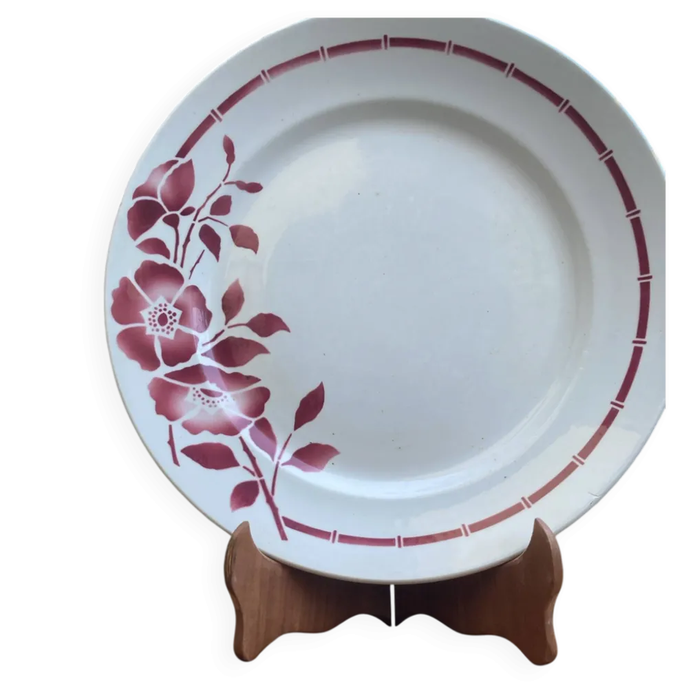 Assiette de service Ceranord faïencerie Saint Amand