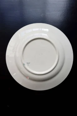 Assiette à dessert ancienne terre de fer Longchamp modèle Denise