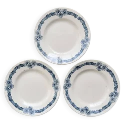 Assiette à dessert ancienne terre de fer Longchamp modèle Denise