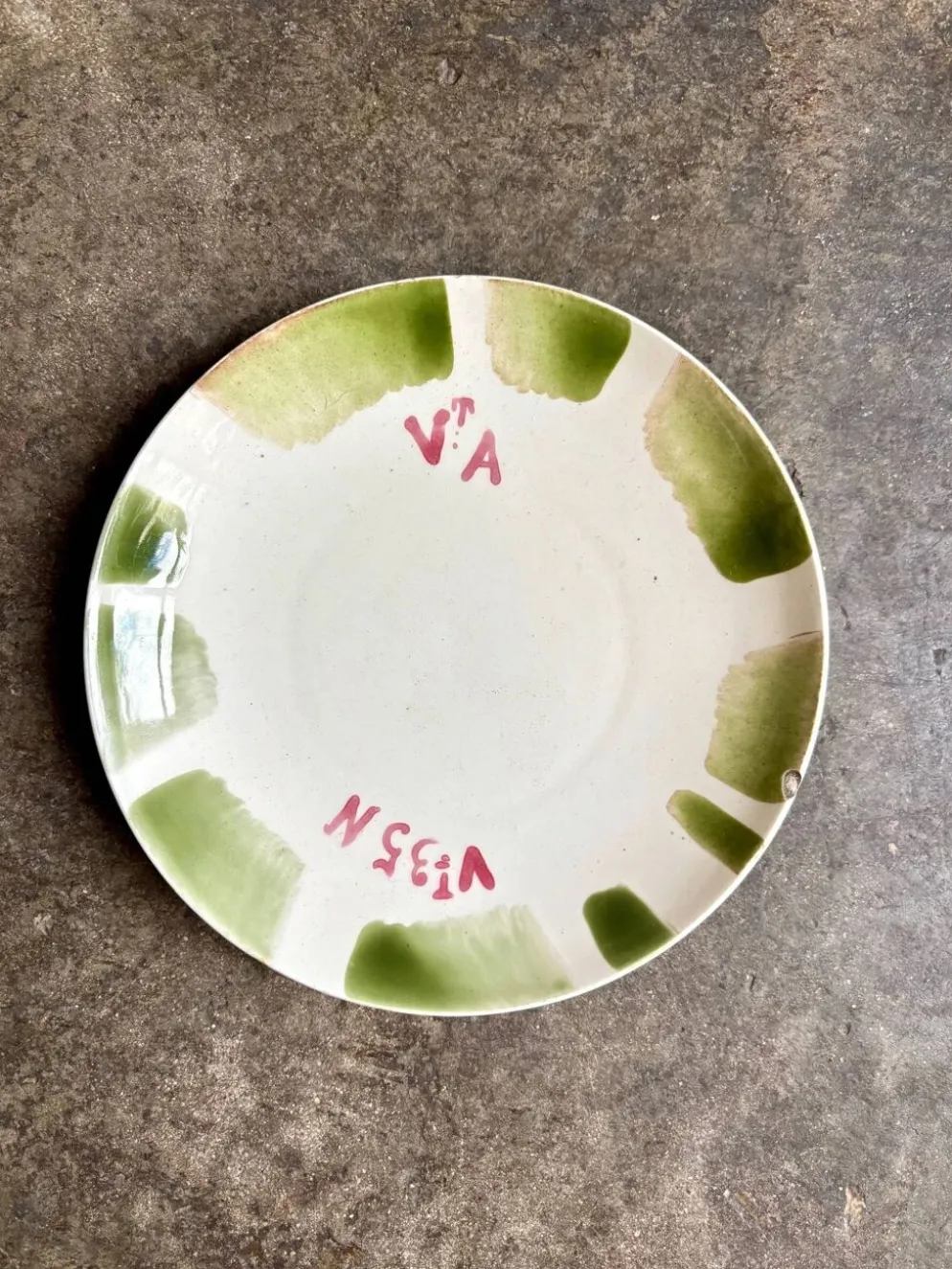 Assiette à dessert chromatique verte n°2