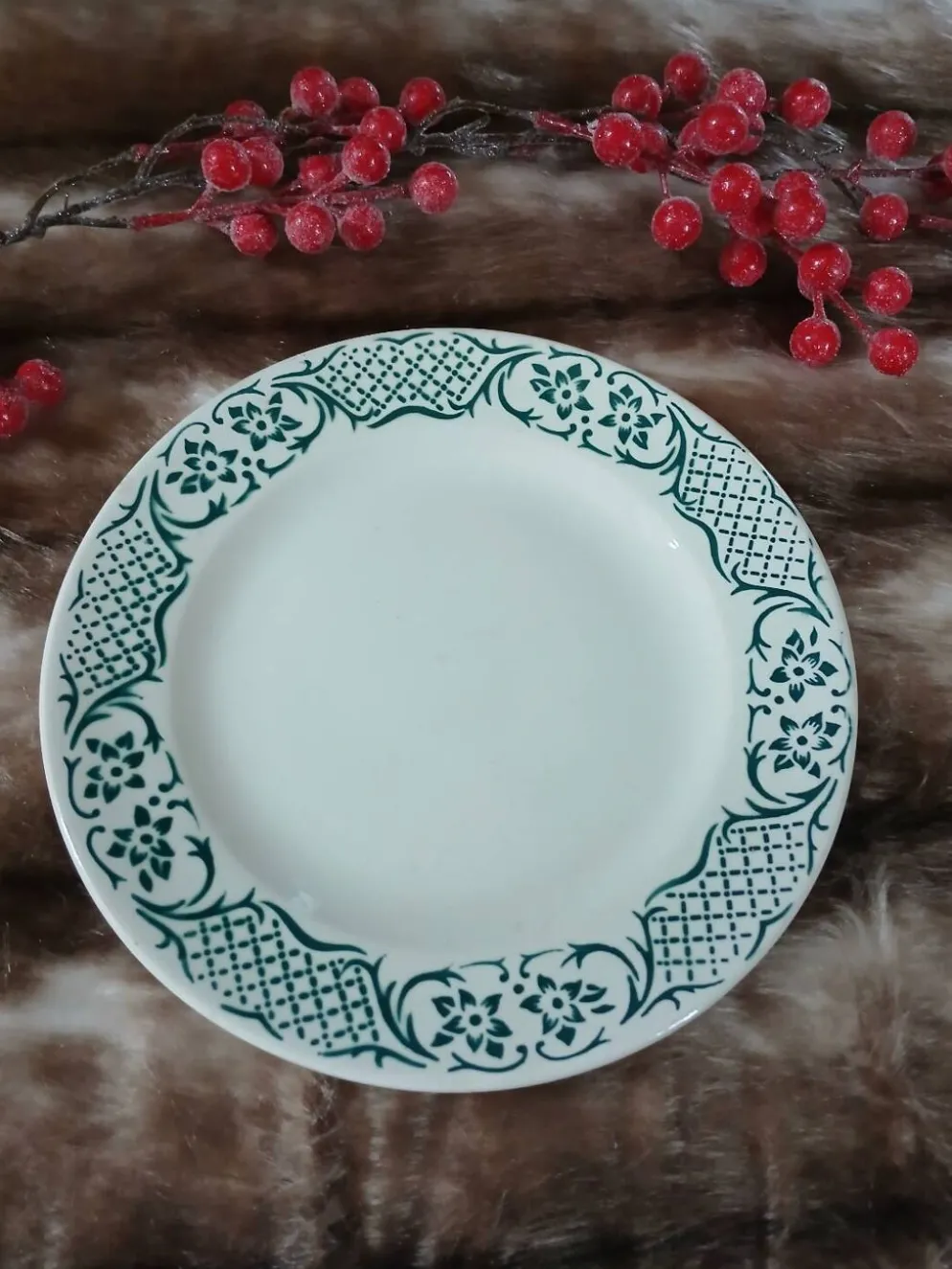 Assiette à dessert Digoin et Sarreguemines