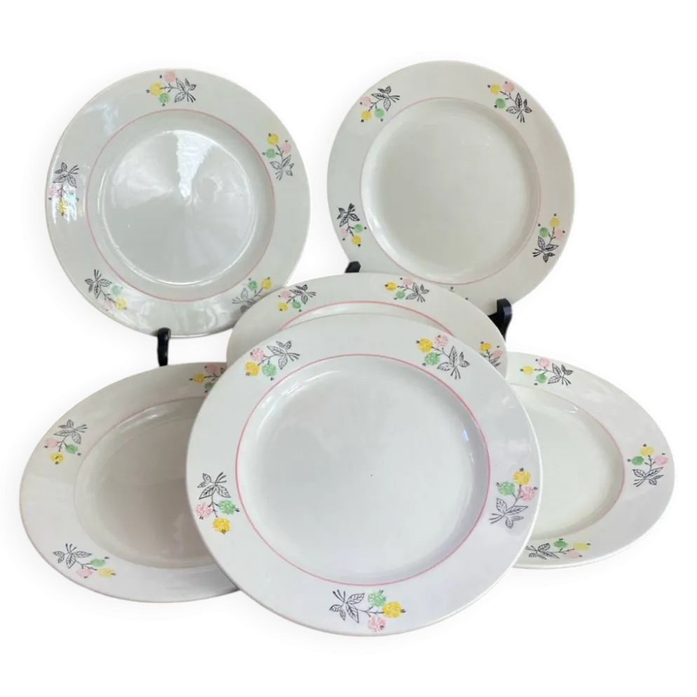 Assiette à dessert en porcelaine, Gien