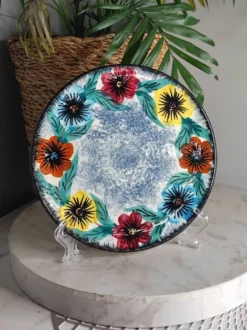 Assiette, dessous de plat en céramique