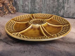 Assiette d’huîtres art déco Français majolique de Sarreguemines