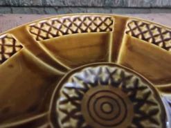 Assiette d’huîtres art déco Français majolique de Sarreguemines