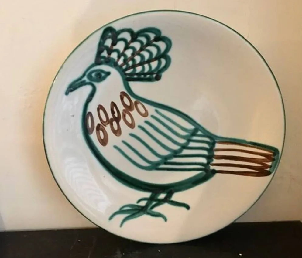 Assiette en céramique vintage Robert Picault Vallauris
