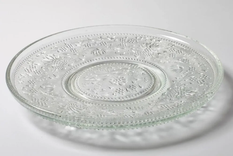 Assiette en verre Cibulak : plat moderne clair du milieu du siècle par Pavel Panek / 1974