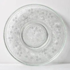 Assiette en verre Cibulak : plat moderne clair du milieu du siècle par Pavel Panek / 1974