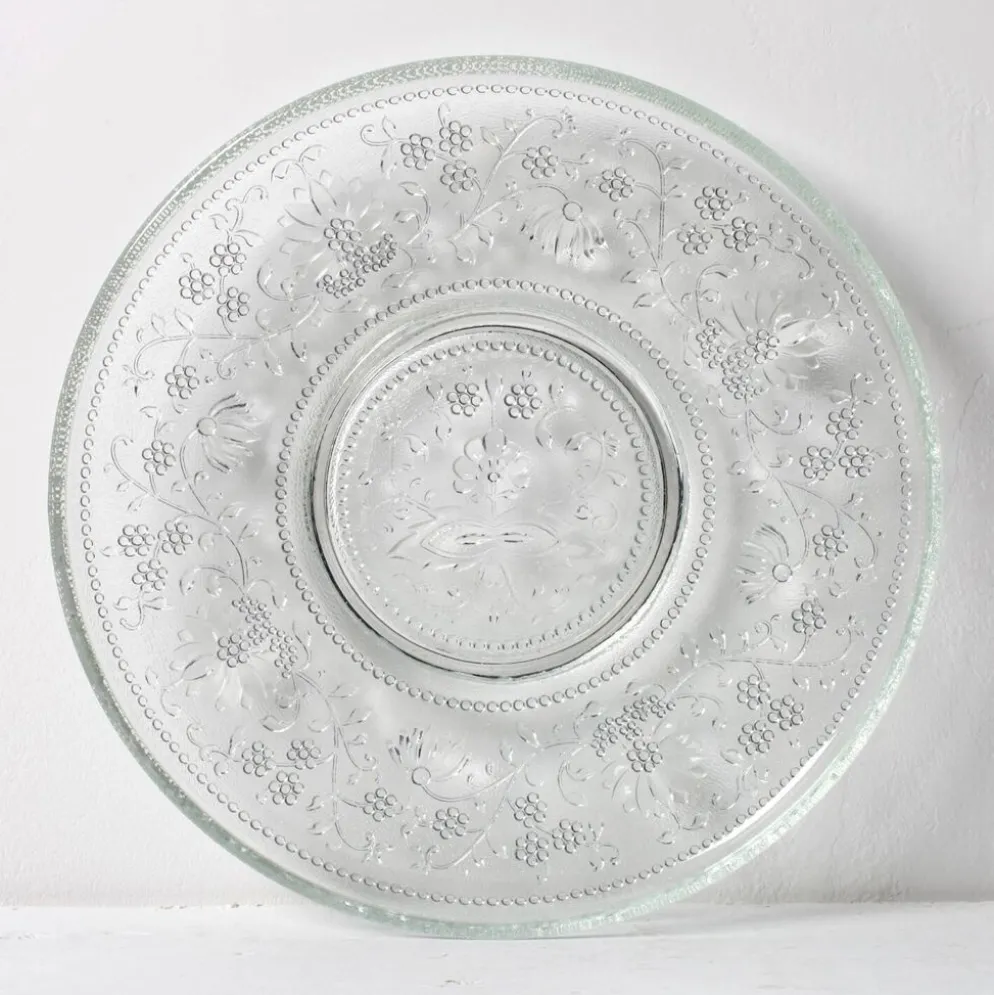 Assiette en verre Cibulak : plat moderne clair du milieu du siècle par Pavel Panek / 1974