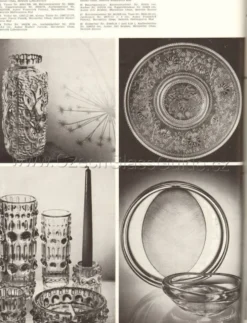 Assiette en verre Cibulak : plat moderne clair du milieu du siècle par Pavel Panek / 1974
