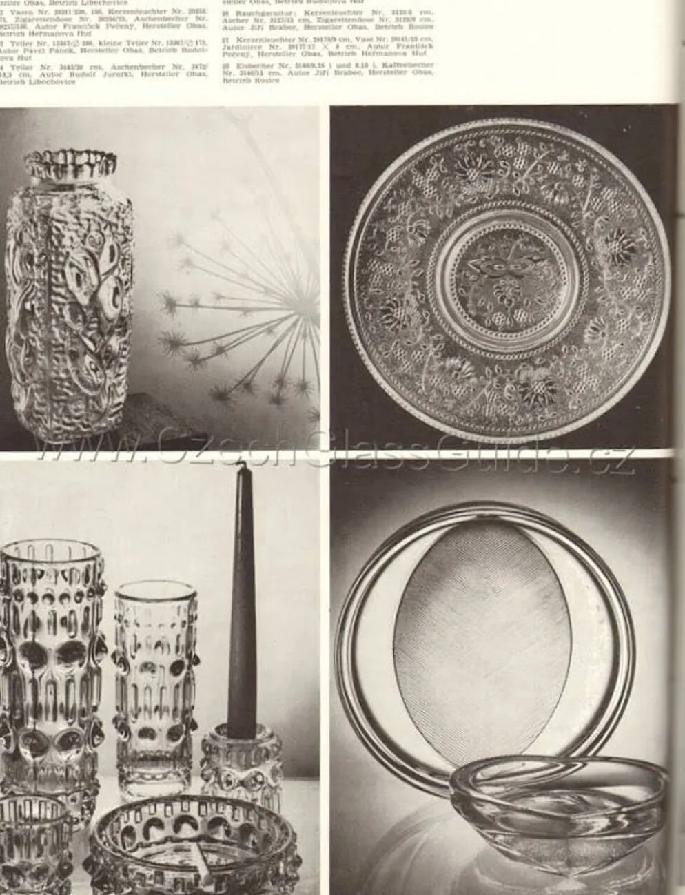Assiette en verre Cibulak : plat moderne clair du milieu du siècle par Pavel Panek / 1974