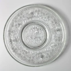 Assiette en verre Cibulak : plat moderne clair du milieu du siècle par Pavel Panek / 1974