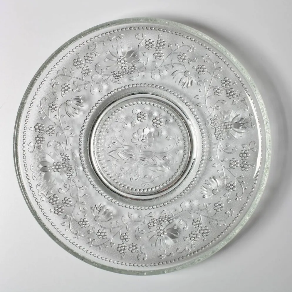 Assiette en verre Cibulak : plat moderne clair du milieu du siècle par Pavel Panek / 1974