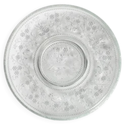 Assiette en verre Cibulak : plat moderne clair du milieu du siècle par Pavel Panek / 1974