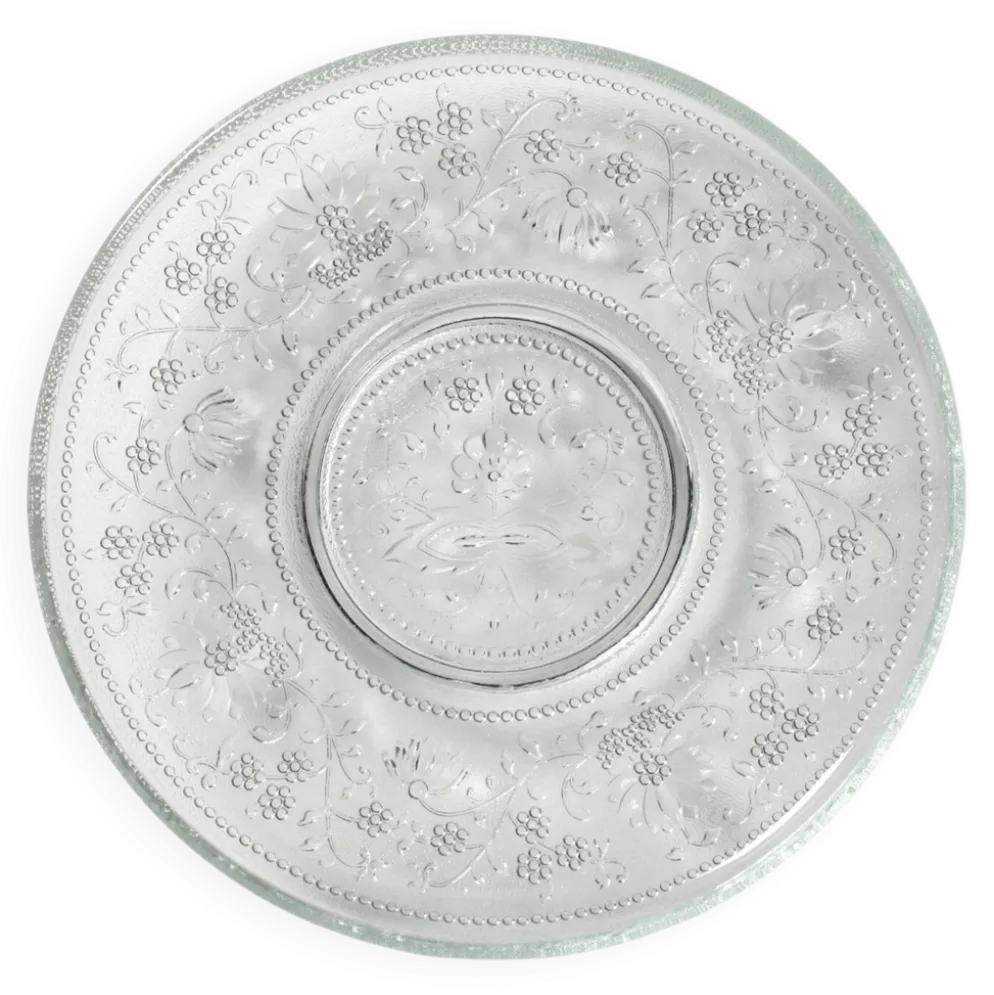 Assiette en verre Cibulak : plat moderne clair du milieu du siècle par Pavel Panek / 1974