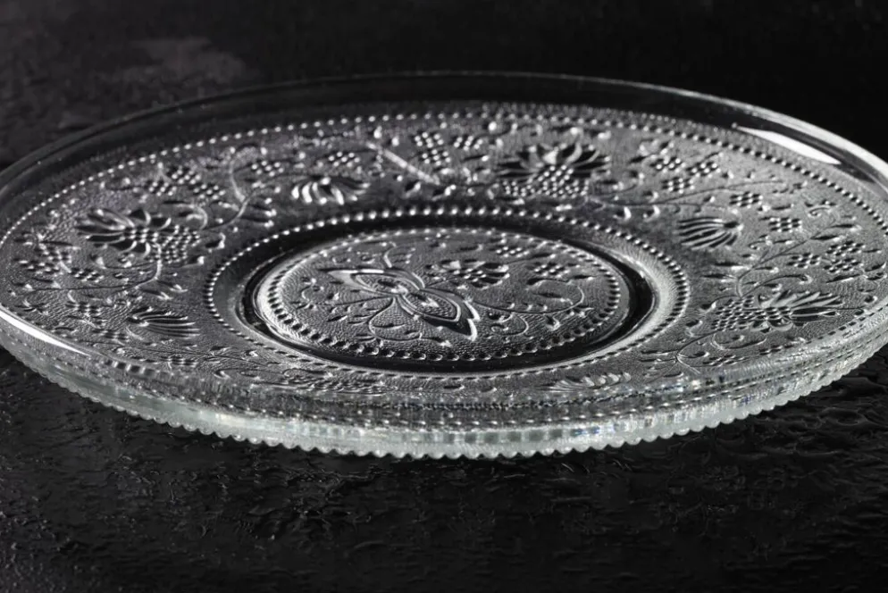 Assiette en verre Cibulak : plat moderne clair du milieu du siècle par Pavel Panek / 1974
