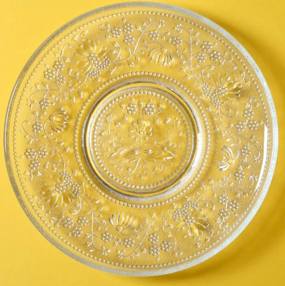 Assiette en verre Cibulak : plat moderne clair du milieu du siècle par Pavel Panek / 1974