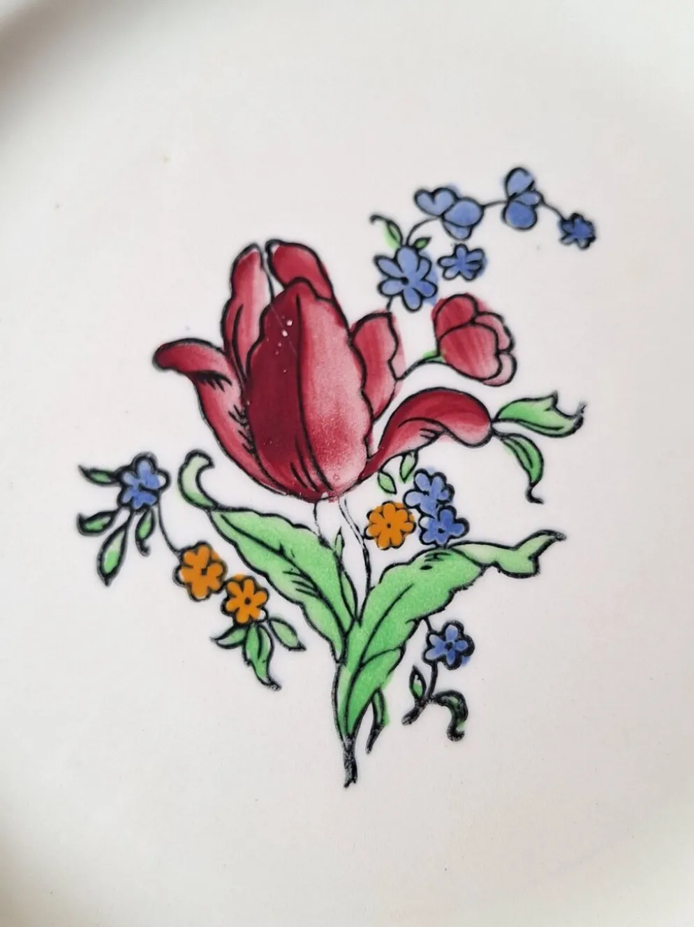 Assiette faïencerie de Gien modèle Lorraine fait main
