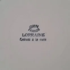 Assiette faïencerie de Gien modèle Lorraine fait main