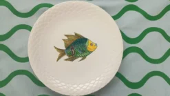 Assiette Gien “Baie d’Halong” – décor poisson – vintage