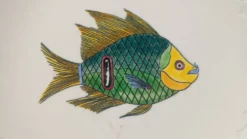 Assiette Gien “Baie d’Halong” – décor poisson – vintage