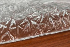 Assiette à gâteau en verre design arbre des quatre saisons vintage de Riedel Glas, années 1970