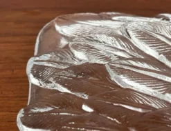 Assiette à gâteau en verre design arbre des quatre saisons vintage de Riedel Glas, années 1970