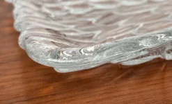 Assiette à gâteau en verre design arbre des quatre saisons vintage de Riedel Glas, années 1970